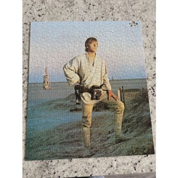1977 Kenner Star Wars 40110 Jigsaw 500 Piece Puzzle LUKE SKYWALKER MISSING PIECE - Picture 4 of 10